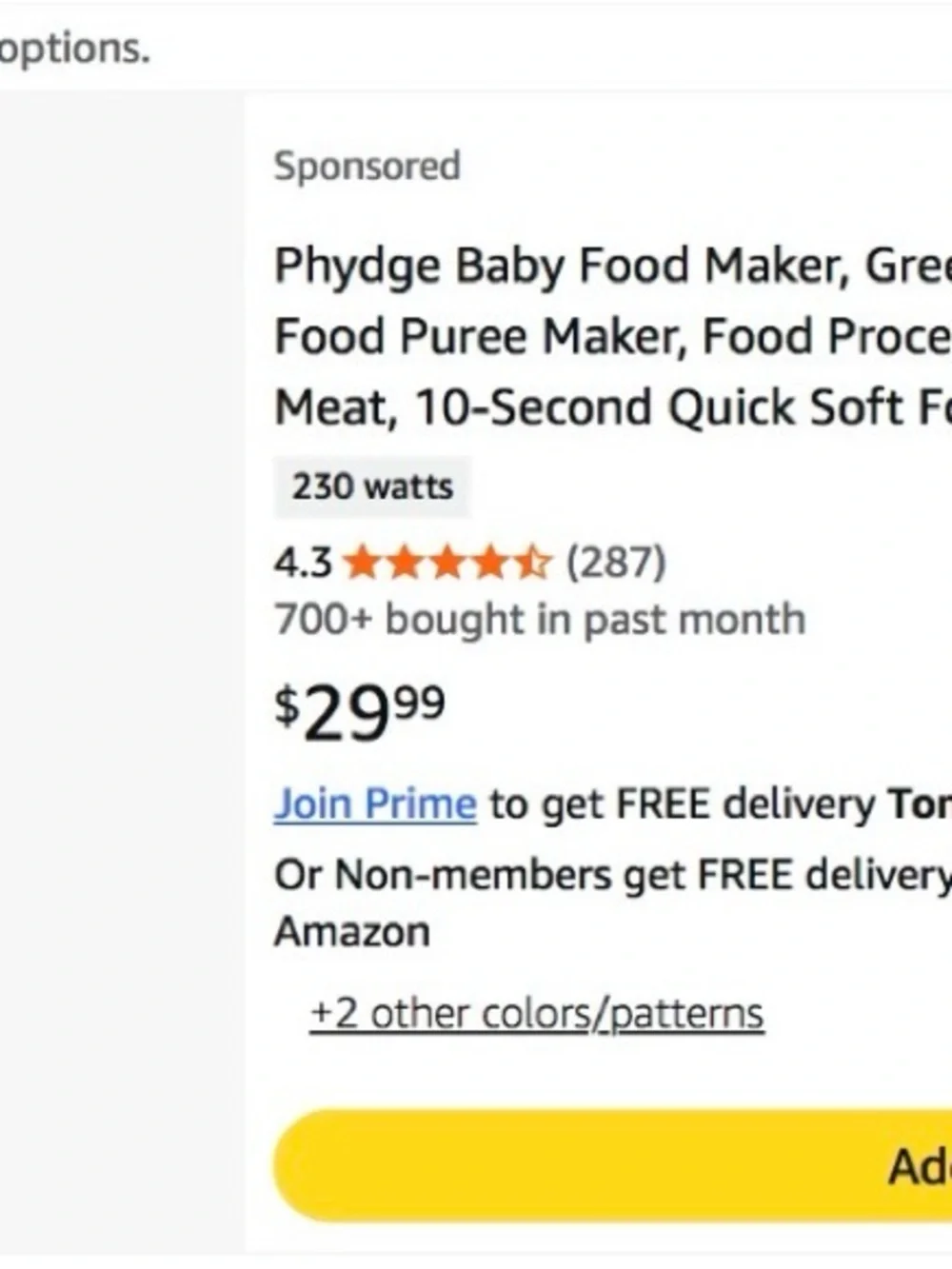Mint Electric Food Chopper & Baby Food Maker